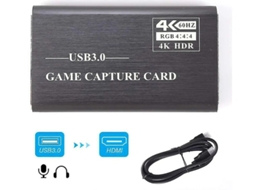 Placa de captura de vídeo HDMI 4K USB3.0 1080P 60fps Conversor portátil confiável para transmissão de alta definição Yizhood