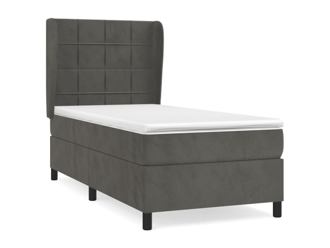 Box Spring Bed, Box Spring Beds Vidaxl Cinzeto Veludo (80 X 200 Cm)
