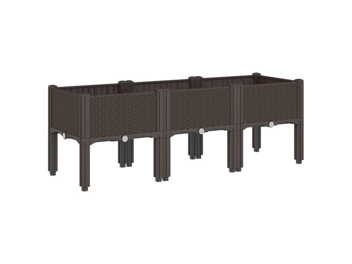 Garden Planter, Garden Planters Vidaxl Marrom Polipropileno (120 X 40 X 42 Cm)