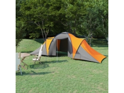 Vidaxl Tenda De Campismo Para 6 Pessoas Cinzento E Laranja