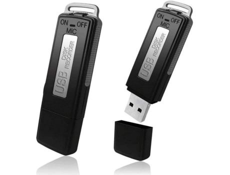 Gravador de voz digital USB Mini ditafone portátil de 8 GB | Gravador de áudio ideal para reuniões, entrevistas Fuienko