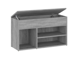 Shoe Bench, Shoe Benches Vidaxl Cinzeto Madeira Processada (80 X 30 X 45 Cm)