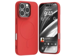 Capa Magsafe para iPhone 16 Pro MERCURY Silicone Vermelho