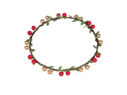 Tiara De Natal Com Frutas E Folhas Verdes Guirlanda