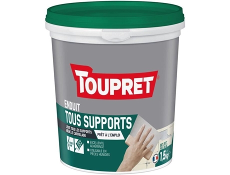 Revestimento Toupret Para Todas As Superfícies Internas/externas Pasta 1,5 Kg Branco