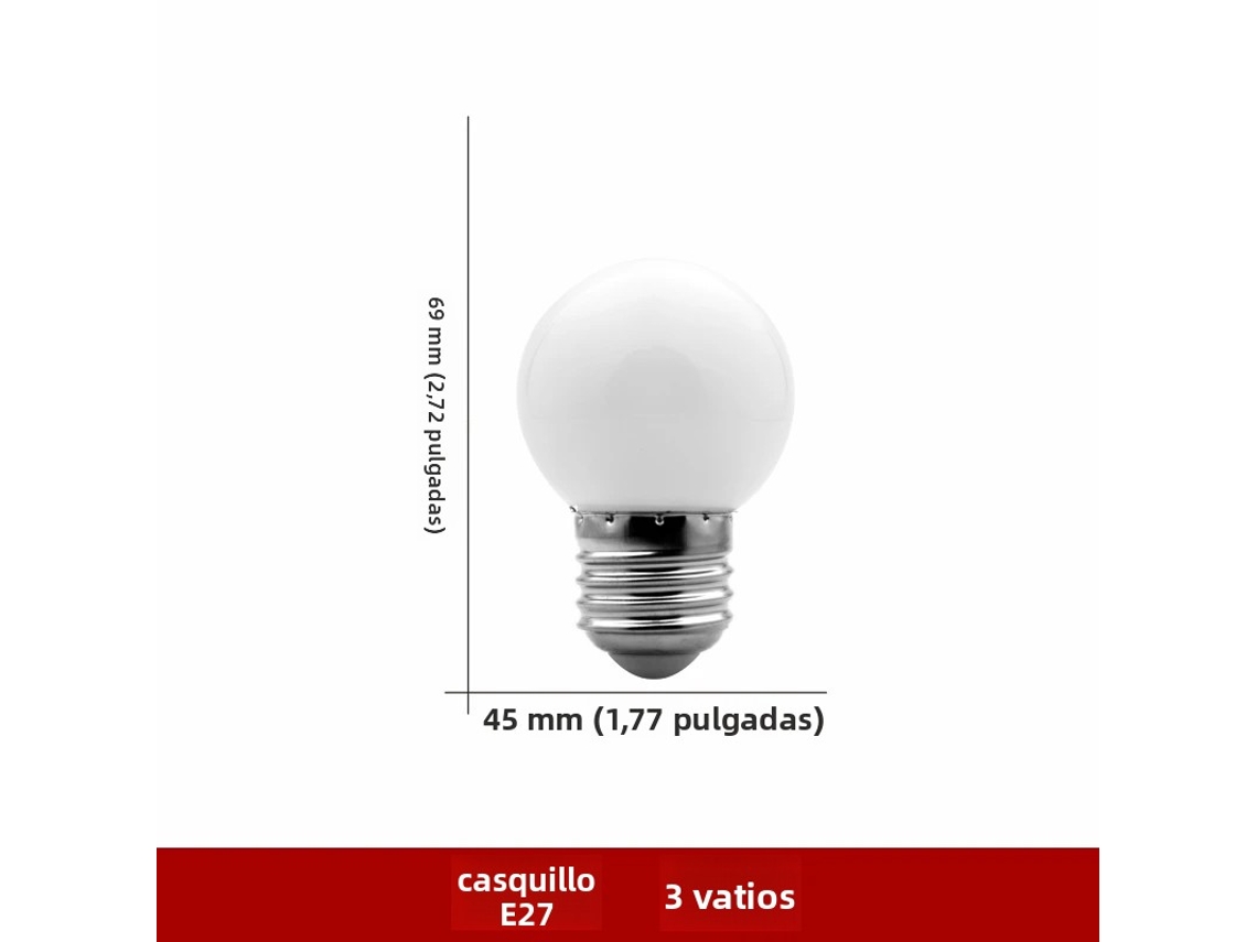 (branco Frio, 3w, Base De Rosca E27) 10 Lâmpadas Led, 220v