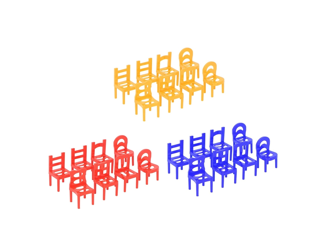 Primerox brinquedo Cadeira de Empilhar Miniatura para Crianças Educação Diy Equilíbrio Casa Escola