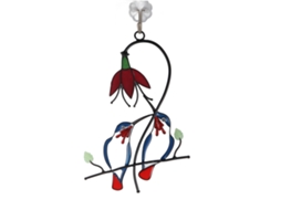 Decoração De Janela Com Ornamentos E Vidro Encorado Beija-flor