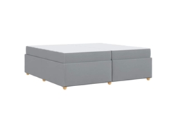 Conjunto 1 Cama Moderna Vidaxl Cinzento-claro Tecido (200 X 200 Cm)