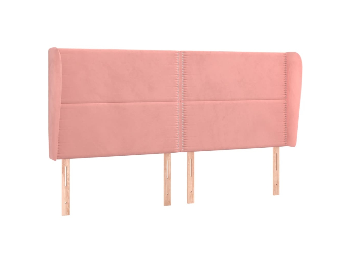 Headboard, Headboards Vidaxl Cor-de-rosa Veludo (163 X 23 X 118/128 Cm)