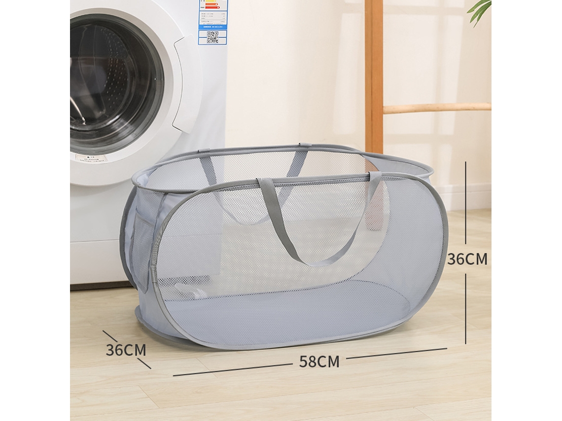 Lurelia Cesto De Malha Alças Reforçado Retrátil 58 X 36 X 36 Cm Quarto Organização