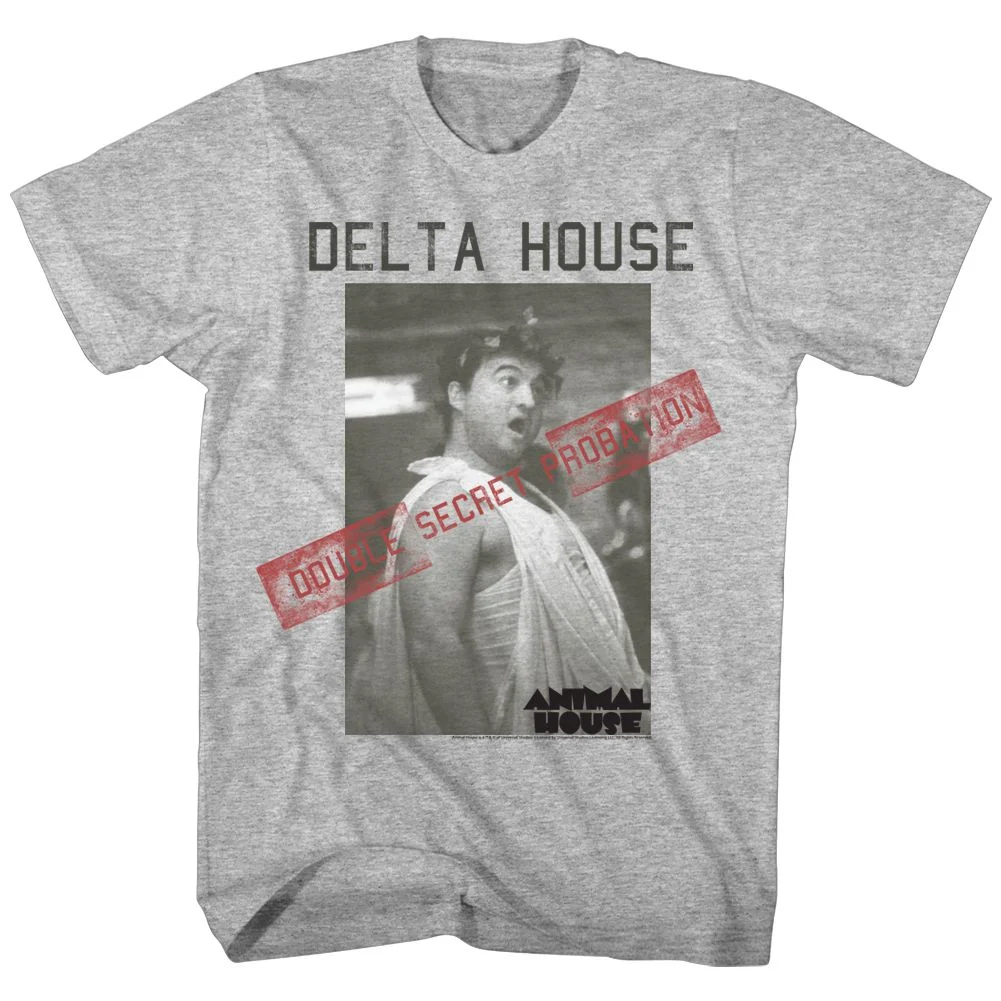 Rockinstone Animal House Movie Probation Heather Gray Adult T-shirt Size:s