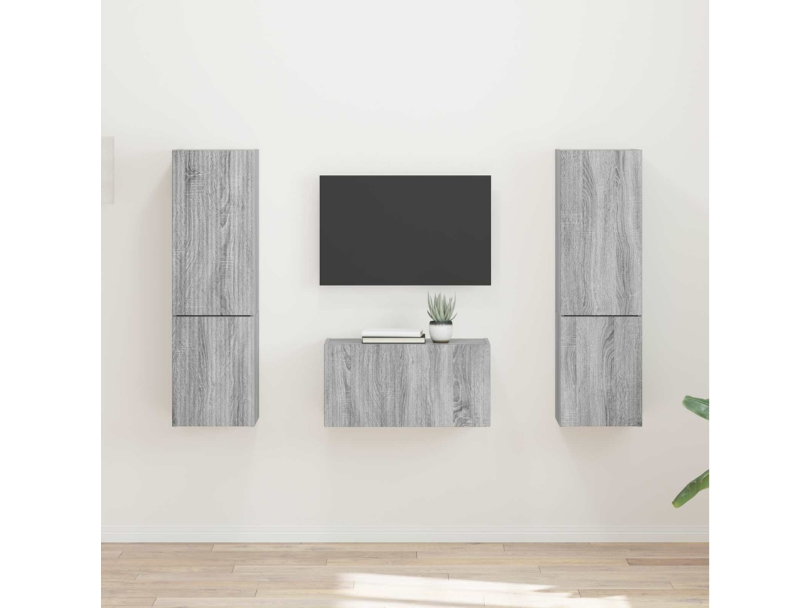 Vidaxl Conjunto De Móvel De Tv 5 Unid. Cinza Sonoma