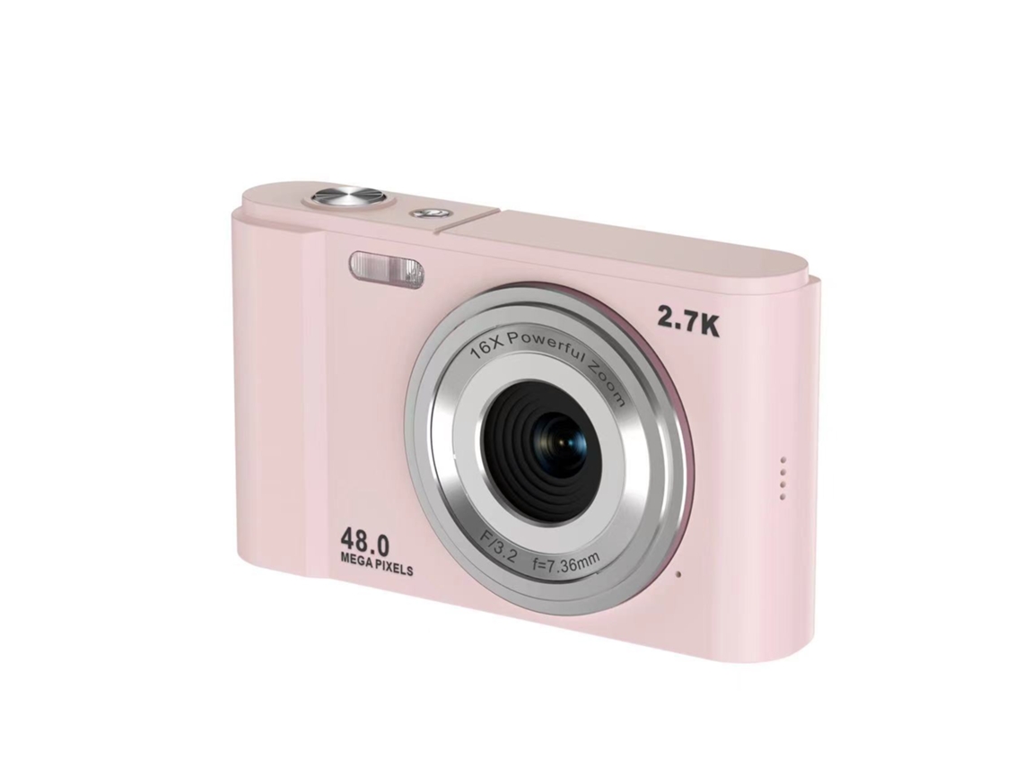 Câmara Digital 2.7k 48mp Zoom 16x Compacta para Fotografia Viagem Cor Rosa Portátil Exterior Wifi Noturna Ultra Hd Gravação STELASPLEN