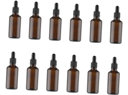 Conjunto De 12 Frascos Conta-gotas De Vidro Recarregáveis Para Óleos Essenciais, Embalados Individualmente.