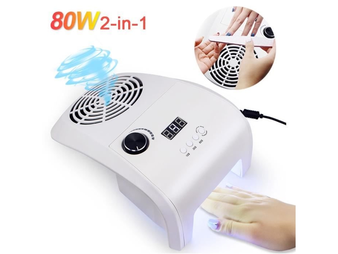Aspirador de Pó de Unhas com Lâmpada Uv 2 em 1 80W YOKULI Branco Feminino Tipo de Público: Adulto