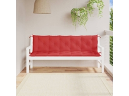 Vidaxl Almofadões Banco Jardim 2 Pcs 180x50x7cm Tecido Oxford Vermelho