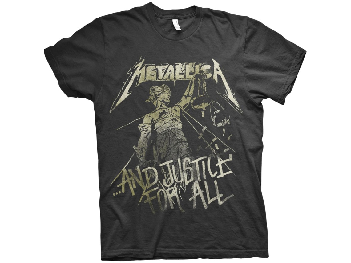 T-Shirt ROCK OFF Metallica - Justice Vintage Preto (Tamanho: L)