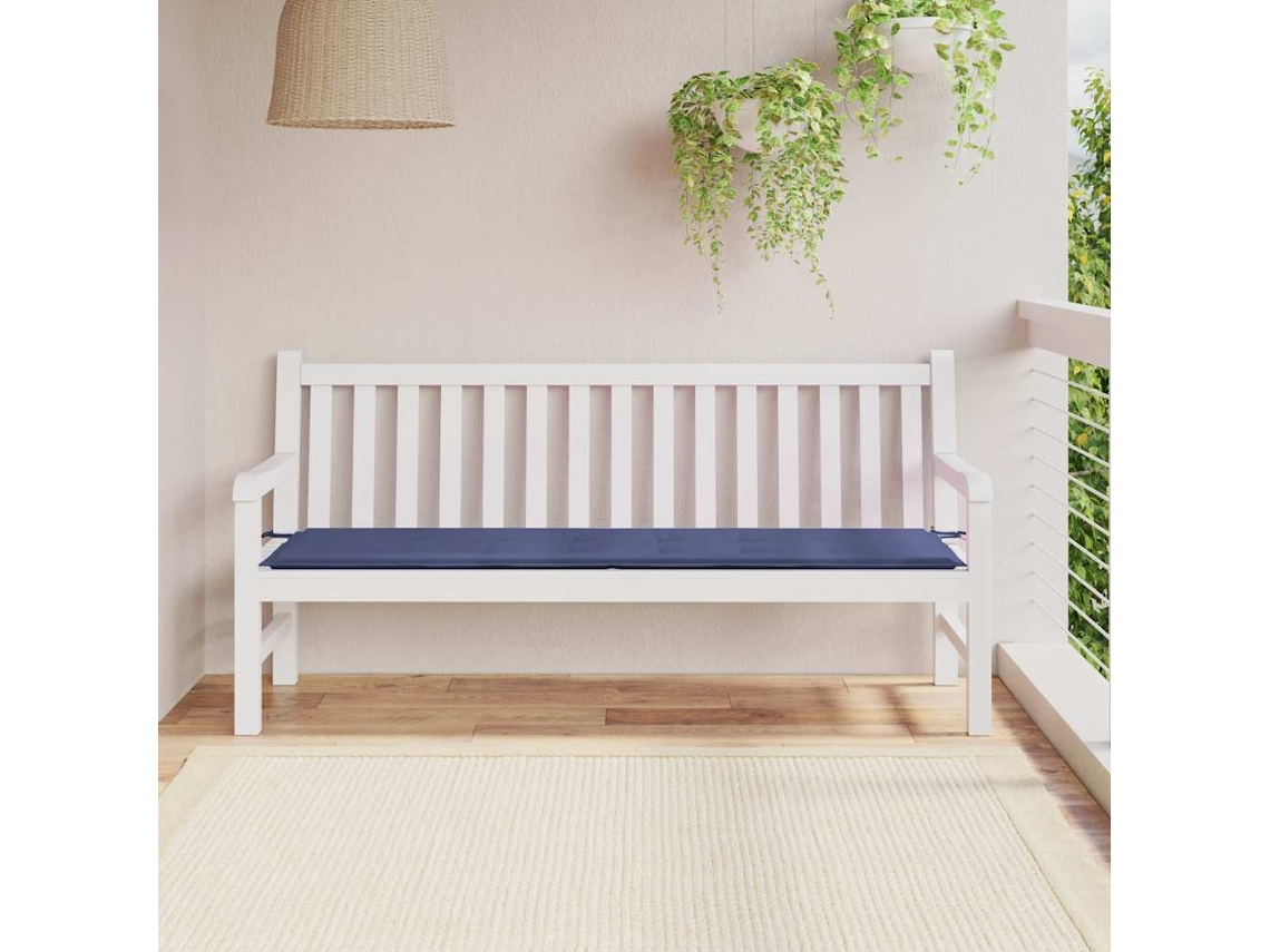 Vidaxl Almofadão P/ Banco Jardim 180x50x3cm Tecido Oxford Azul-marinho