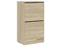 Shoe Cabinet, Shoe Cabinets Vidaxl Marrom Madeira Processada (60 X 42 X 108 Cm)