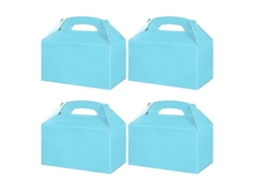 50 Caixas Brancas Para Lembrancinhas De Festa, Caixas De Doces Com Alça, Sacolas De Papel Para Biscoitos, Modelo Gable B Hengjian