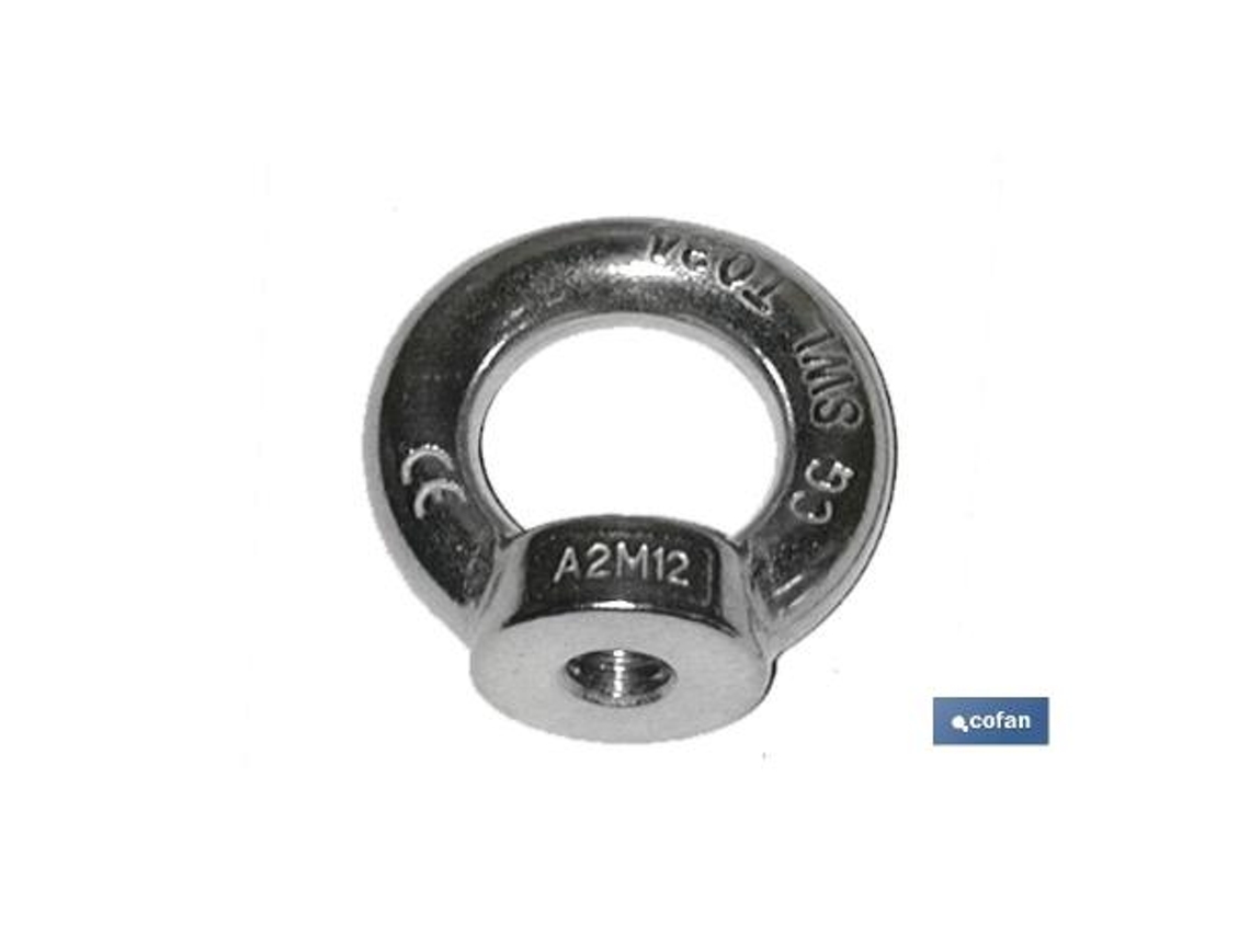 Olhal de Carga Fêmea DIN 582 - Inox-A4 - M12