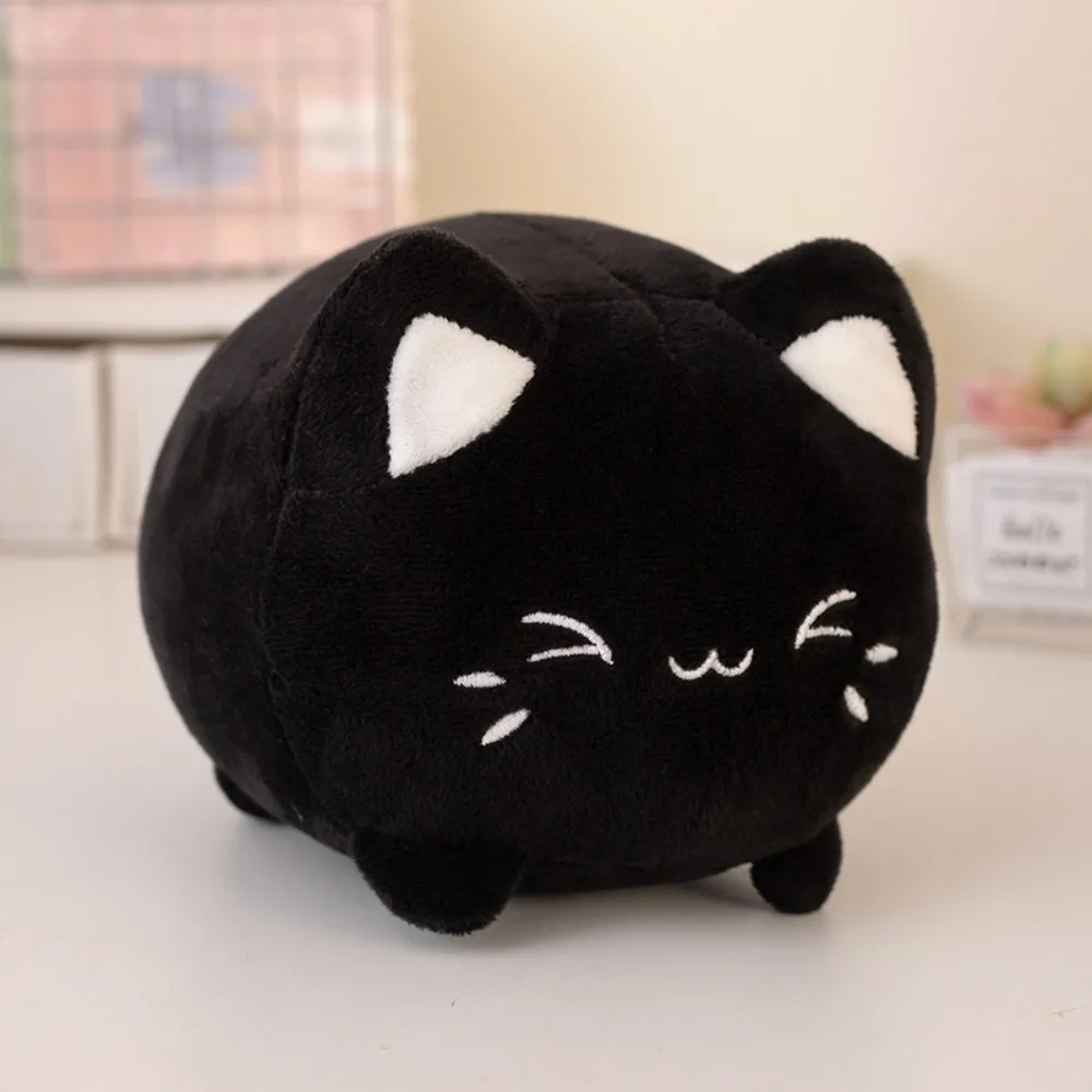 Gatinho de Pelúcia Fofo de Desenho Animado, Macio e Adorável MDUG (preto)