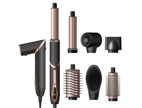 Inn Escova Sopradoura 7 Em 1 1400w Iões Negativos Pente Ferro Automático De Encaracolar Pente Para Alisar E Encaracolar Cabelo Passionova