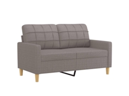 2-seater Sofa, 2-seater Sofas Vidaxl Cinzento-acastanhado Tecido (n/a)