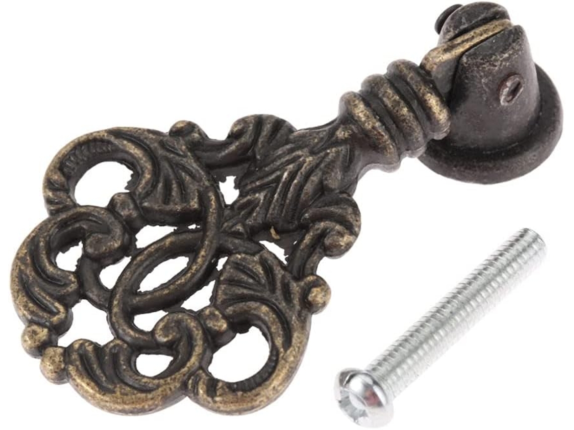 Peça De Puxador De Porta E Móveis Lijucai, 56x32mm, Bronze