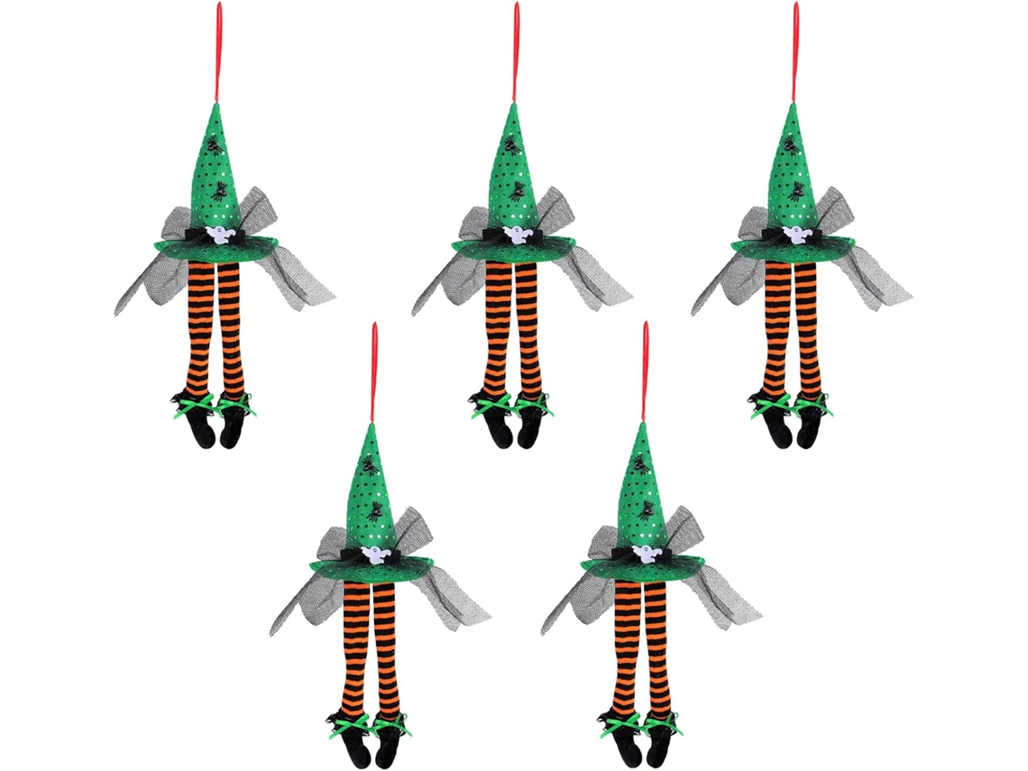 Conjunto De 5 Peças De Chapéus De Bruxa Para Pendurar Na Janela, Enfeite Decorativo Para Festas, Decoração