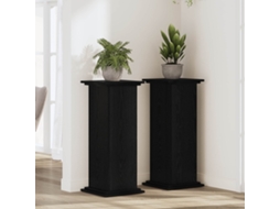 Vidaxl Suporte Para Plantas Carvalho Preto 33 X 33 X 80 Cm