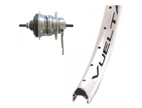 Winora Vuelta Airline 1 Shimano Nexus 7s Front Wheel Prateado 9 x 100 mm
