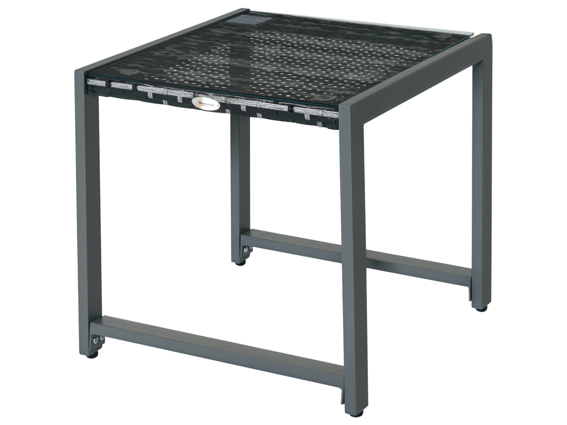 Tampo de Mesa de Centro de Jardim com Vidro Temperado Ge