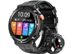 Relógios Inteligentes Militares Para Homens Chamada Bluetooth À Prova Dágua 5atm Atender/discar Chamada Rastreador De Fitness Hd Ip68 Yunzii