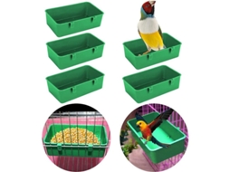 5 Peças De Pratos Alimentares Com Gancho Para Jaula De Aves, Bebederos Para Loros, Periquitos E Animais Pequenos