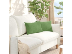 Vidaxl Travesseiros De Sofá 2 Pcs Verde Claro 50 X 30 Cm