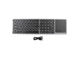 Teclado dobrável com touchpad de alta sensibilidade, carregamento tipo C, 7 visualizações de tela, para iOS, Android e Windows