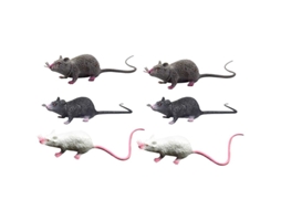 6pcs Ratos Artificiais De Halloween Para Decorações De Halloween Allinless