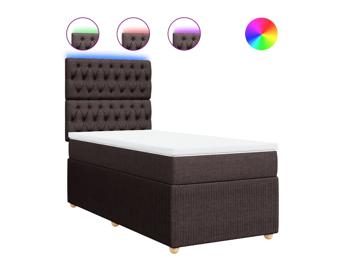 Box Spring Bed, Box Spring Beds Vidaxl Marrom Tecido (90 X 200 Cm)