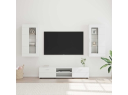 Vidaxl Conjunto De Móvel De Tv Florin 3 Pcs Branco Madeira Processada