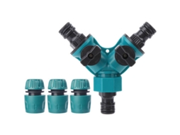 Divisor De Mangueira De 2 Vias - Conector Em Y - Com Três Conectores Rápidos De 4 Pinos - 1 Peça