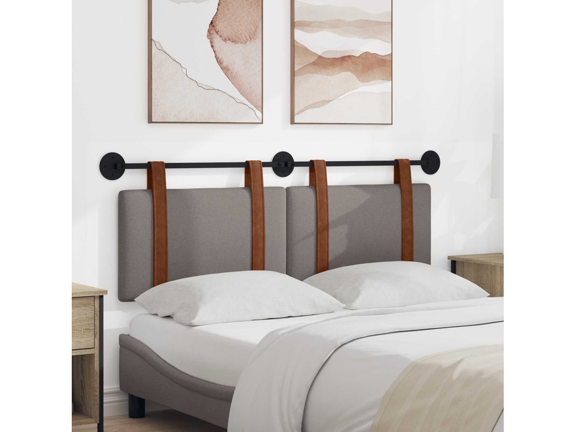 Vidaxl Cabeceira Suspensa Liso Cinzento-acastanhado 150 X 55 X 5 Cm