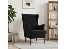 Vidaxl Poltrona Preto Veludo