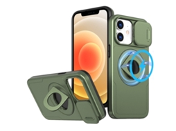 Capa Zruxe Compativel Com Iphone 12 (camshield - Magsafe - Ring Holder - Armor - Verde Oliva)