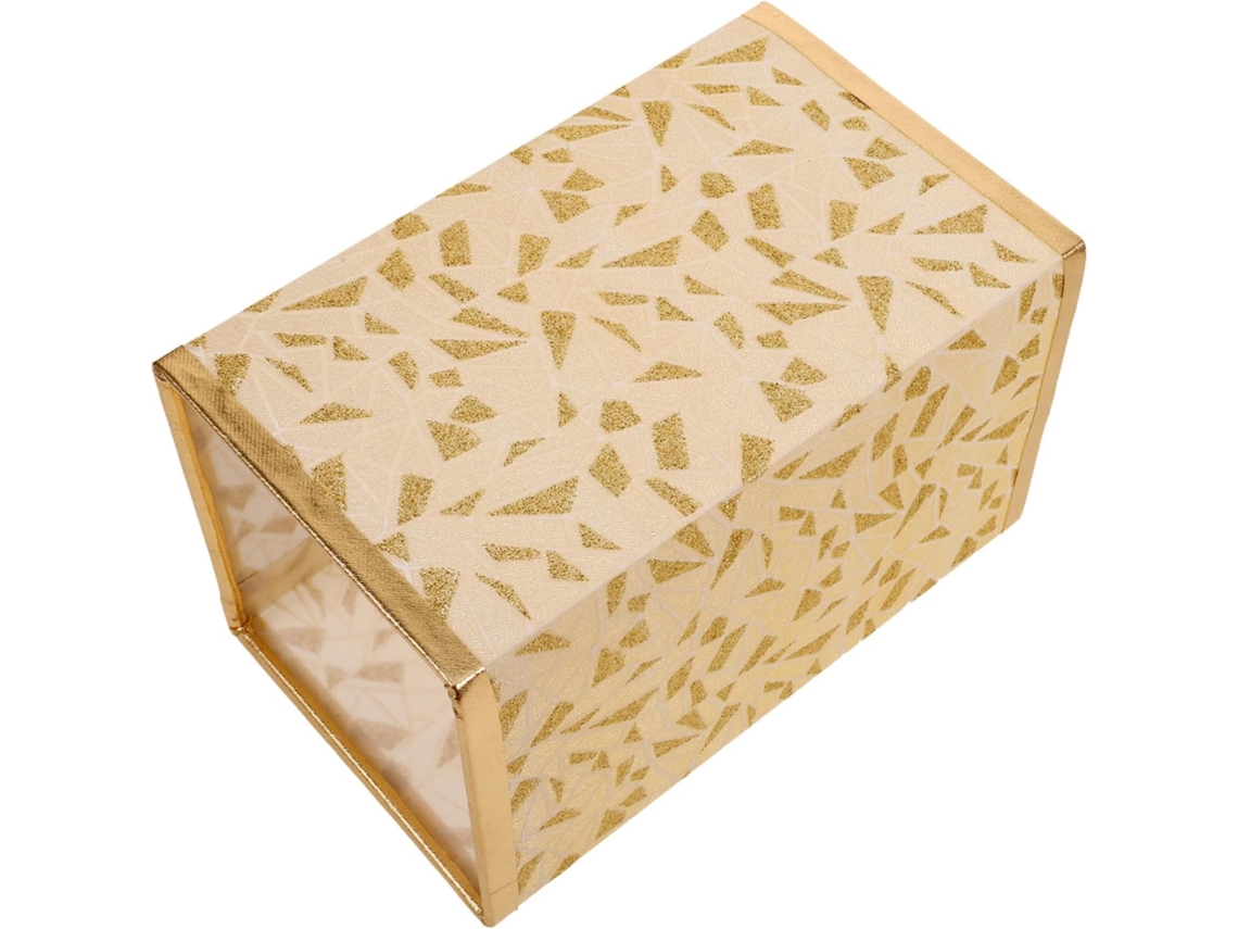 Abajur De Mesa Com Cúpula De Tecido Dourado, Design Simples E Delicado, Que Suaviza A Luz.