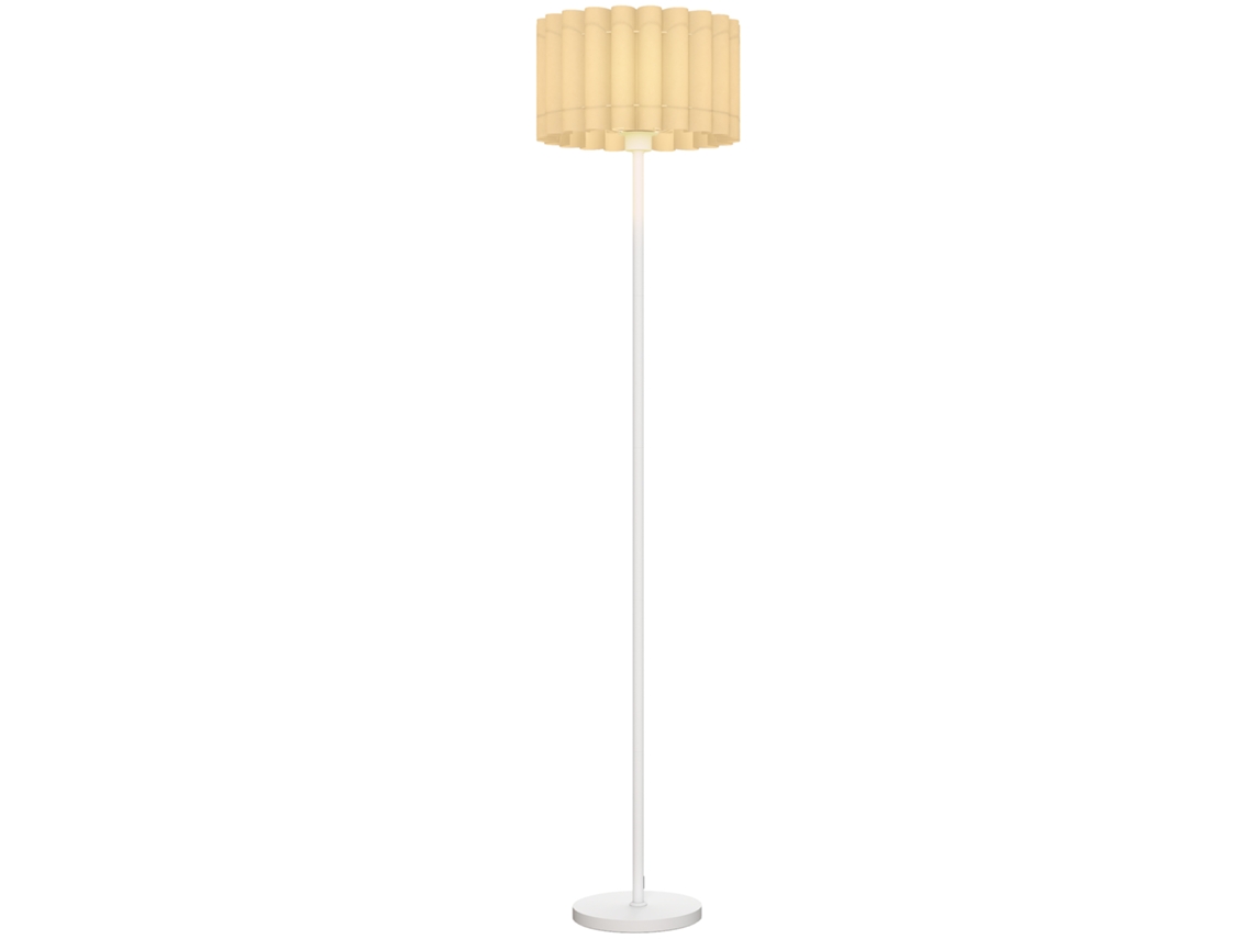 Abajur De Pé Estilo Retrô, Cor Branco, Em Plástico
