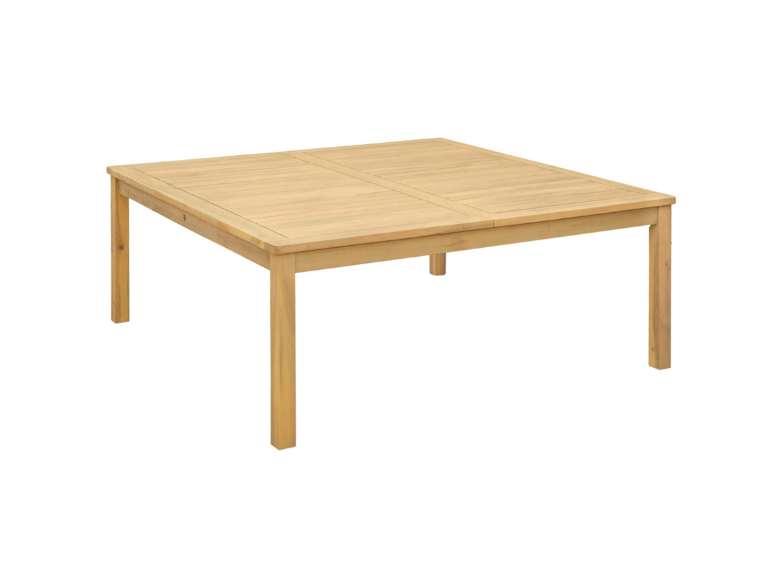 Vidaxl Mesa De Centro Acácia Clara 110 X 110 X 45 Cm