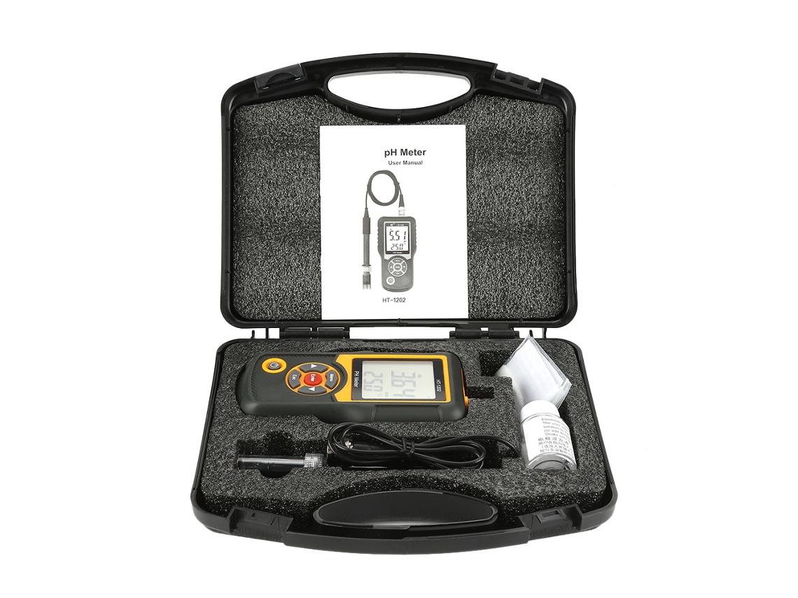 Medidor de Qualidade da Água Digital HT 1202 pH MV Temperatura Alta Precisão | S/MARCA