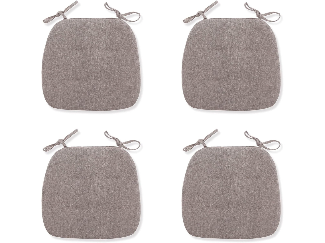 Conjunto De 4 Almofadas Para Assento Cadeira, Antiderrapantes Com Amarras, Macias E Acolchoadas, Ideais Para Jardim
